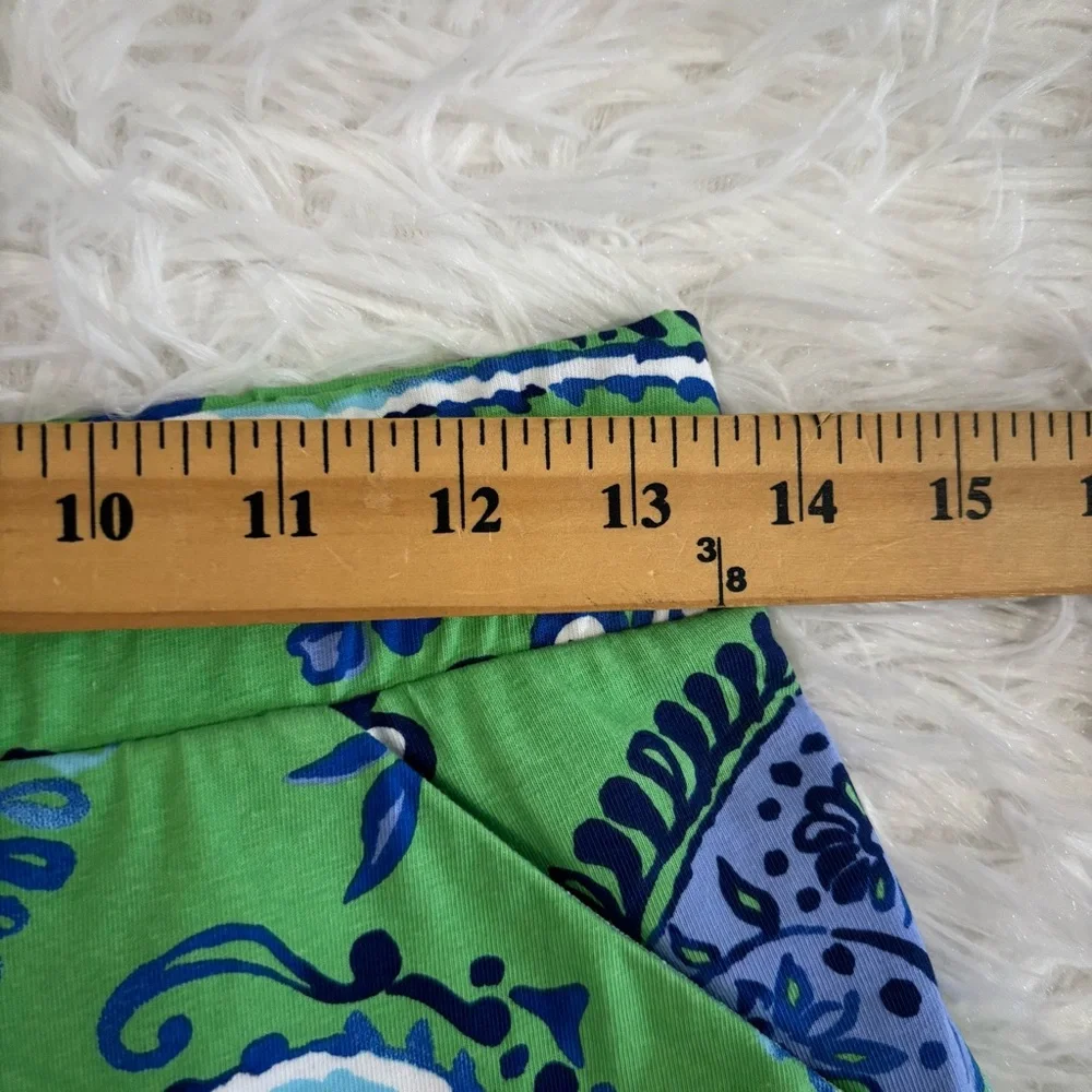 Ana Clare Womens Paisley Skort Size Small Green Blue Pockets Golf Activewear - Picture 5 of 7